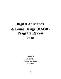 Digital Animation and Game Design Academic Program Review report.