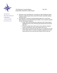 Education Committee Report July 2013