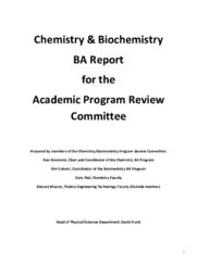 Biochemistry Academic Program Review report.