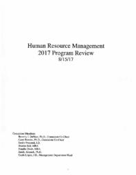 Human Resources Management Academic Program Review report.