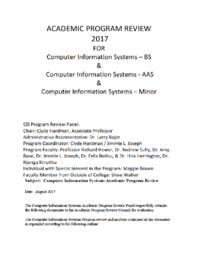 Computer Information Systems Academic Program Review report.