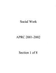 Social Work Academic Program Review report.