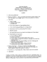 Board of Trustees Meeting Agenda - July 9, 2013