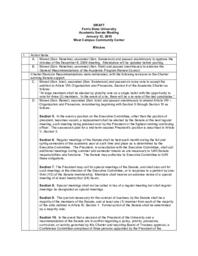 Minutes of the Academic Senate. 12 January 2010