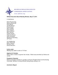 May 27, 2014 Board Meeting Minutes