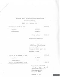 Financial report. March 31, 1978- October 1978.