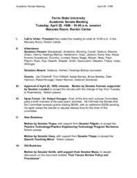 Minutes of the Academic Senate.  Session A.  28 April 1998.
