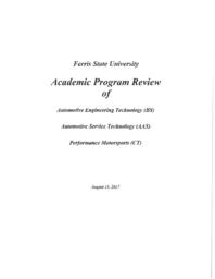 Automotive Academic Program Review report.