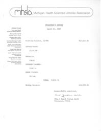 Financial report. December 1986- April 1987.