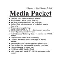 Media Packet. February 12-19, 2006.
