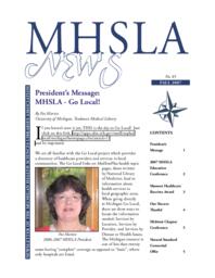 MHSLA News no. 85, Fall 2007