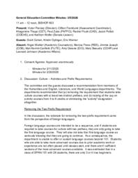 General Education Committee Minutes