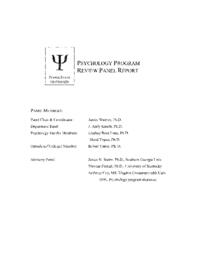 Psychology Academic Program Review report.