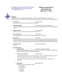 2022/09/13 MHSLA Board Meeting Minutes