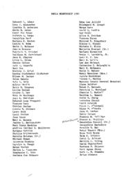 1984 MHSLA Membership Lists