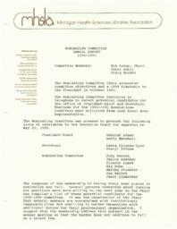 1994-1995 Nominating Committee Annual Report