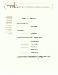 1998-1999 Nominating Committee Ballot