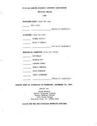 1990 Nominating Committee Ballot