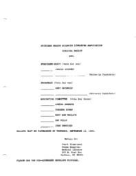 1991 Nominating Committee Ballot