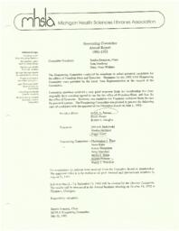 1991-1992 Nominating Committee Annual Report
