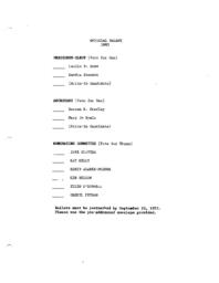 1993 Nominating Committee Ballot
