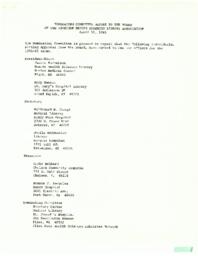 1981 Nominating Committee Report