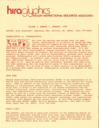 1975 HIRAglyphics Newsletters