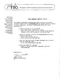 1991-1992 MHSLA Research Committee