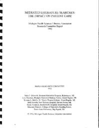 1992 MHSLA Research Committee Survey Report