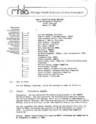 1989 MHSLA Board Meeting Minutes