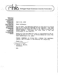 1990 MHSLA Board Meeting Minutes