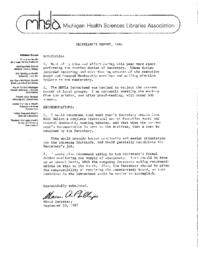 1987-1992 MHSLA Secretary Annual Reports