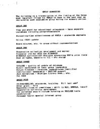 1987 MHSLA Priorities Discussion Summary